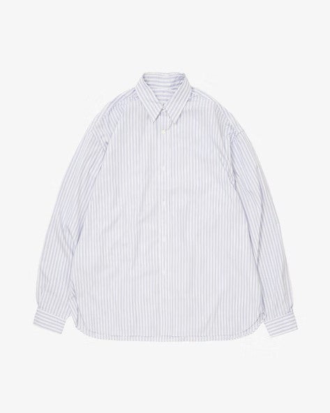 Sillage / wide shirt high count blue stripe