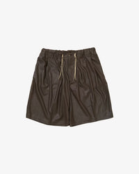 Sillage / circular short pants deadstock faux leather