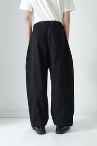 sage NATION BOX PLEAT TROUSER BLACK