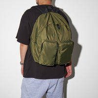 PACKING/ DOUBLE POCKET BACKPACK OLIVE PA-029