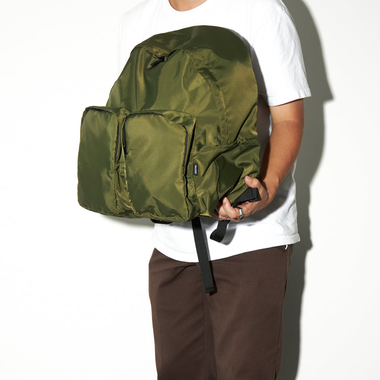 PACKING/ DOUBLE POCKET BACKPACK OLIVE PA-029