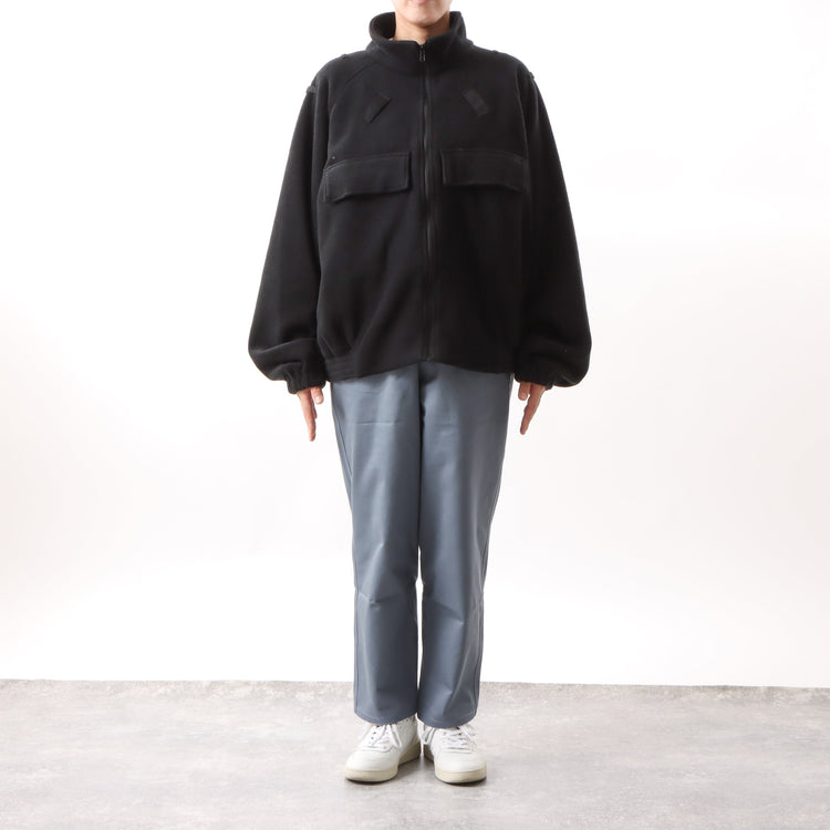 BAMME/ リサイクルポリエステル エコフリース ブリティッシュポリス ジップブルゾン オーバーサイズ ユニセックス