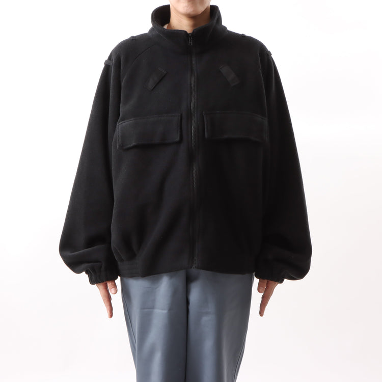 BAMME/ リサイクルポリエステル エコフリース ブリティッシュポリス ジップブルゾン オーバーサイズ ユニセックス