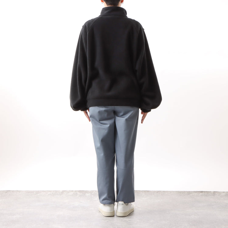 BAMME/ リサイクルポリエステル エコフリース ブリティッシュポリス ジップブルゾン オーバーサイズ ユニセックス