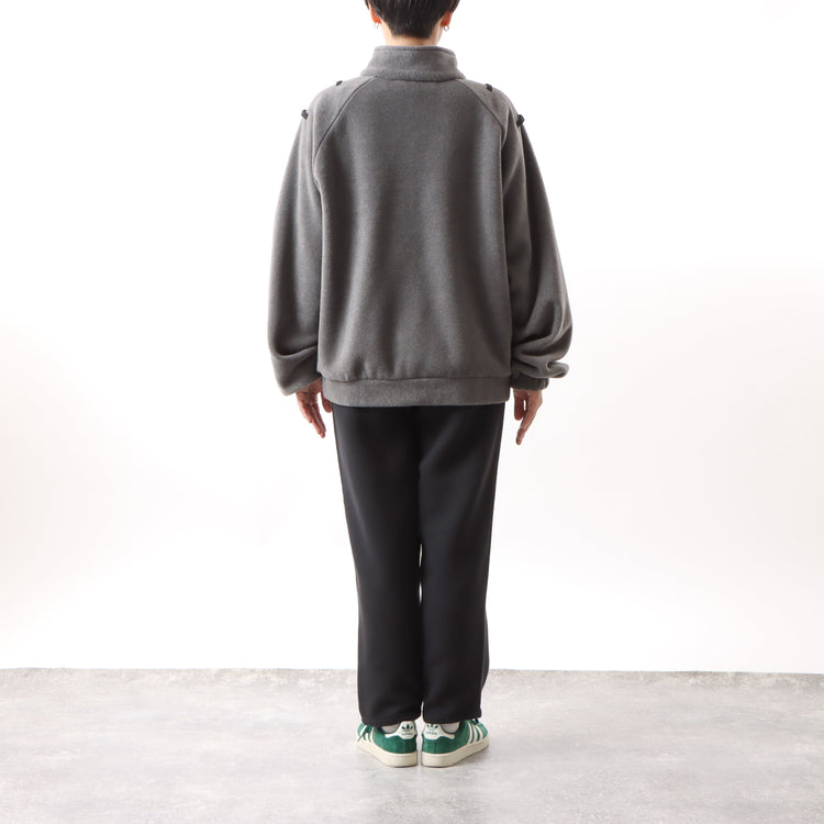 BAMME/ リサイクルポリエステル エコフリース ブリティッシュポリス ジップブルゾン オーバーサイズ ユニセックス