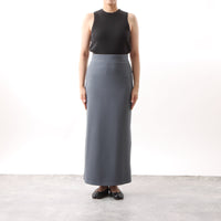 M-SIC/ リブダンボールニット Ｉライン EASY ロングスカート