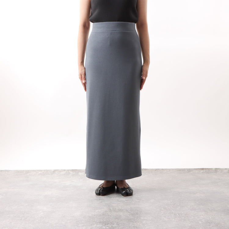 M-SIC/ リブダンボールニット Ｉライン EASY ロングスカート