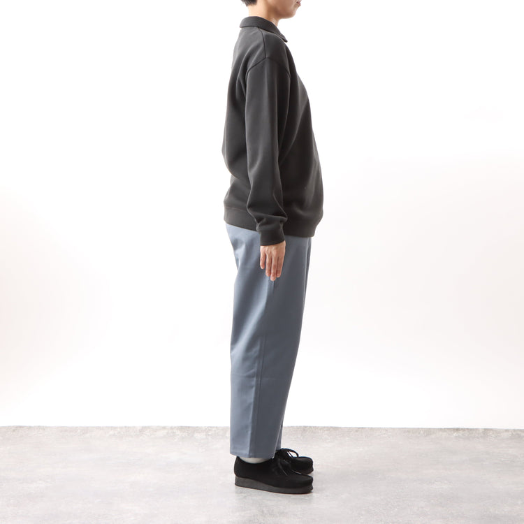 BAMME/ Ribbed Cardboard Knit Keyneck Polo Shirt (Unisex)