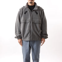 BAMME/ リサイクルポリエステル エコフリース ブリティッシュポリス ジップブルゾン オーバーサイズ ユニセックス