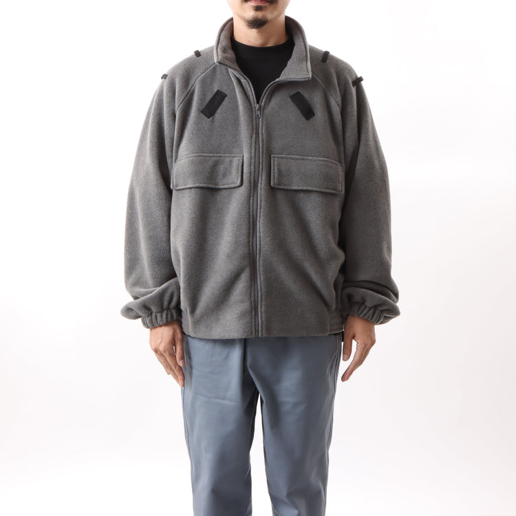 BAMME/ リサイクルポリエステル エコフリース ブリティッシュポリス ジップブルゾン オーバーサイズ ユニセックス