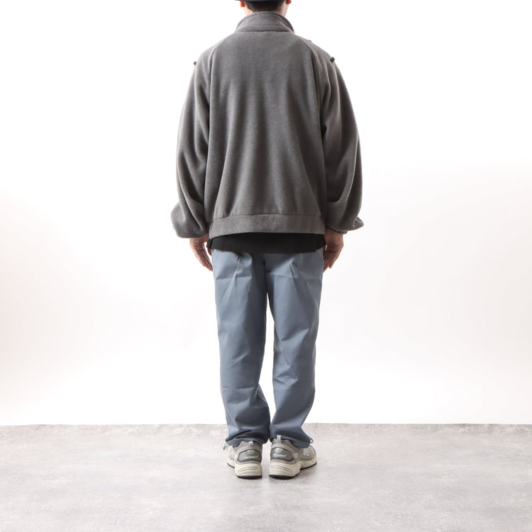 BAMME/ リサイクルポリエステル エコフリース ブリティッシュポリス ジップブルゾン オーバーサイズ ユニセックス