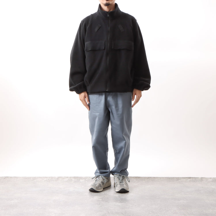 BAMME/ リサイクルポリエステル エコフリース ブリティッシュポリス ジップブルゾン オーバーサイズ ユニセックス