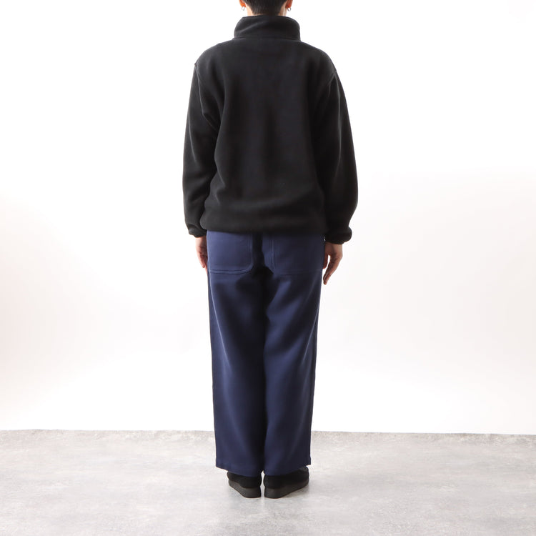 M-SIC/ オーバーサイズ リサイクルポリエステル エコフリース ハーフジップ プルオーバー ユニセックス