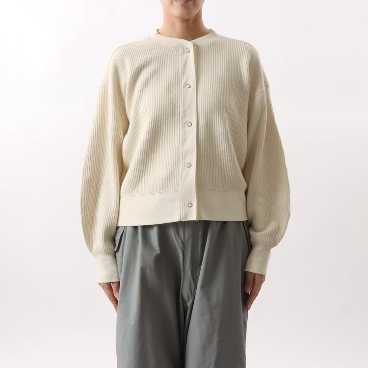 M-SIC/ Rugged Rib Cut and Sew Cardigan Knit Set