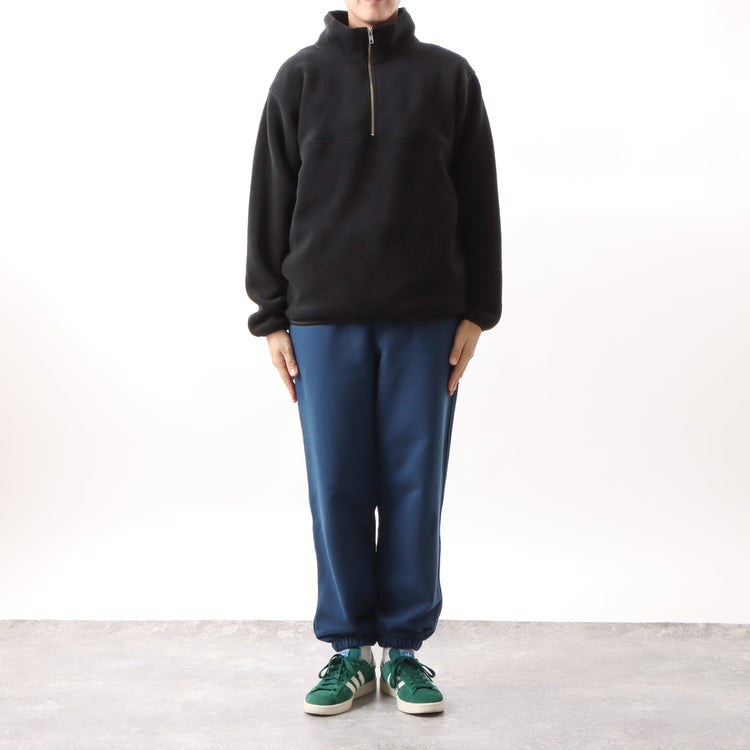 M-SIC/ オーバーサイズ リサイクルポリエステル エコフリース ハーフジップ プルオーバー ユニセックス