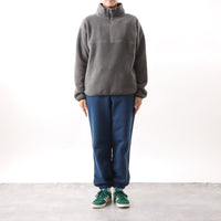 M-SIC/ オーバーサイズ リサイクルポリエステル エコフリース ハーフジップ プルオーバー ユニセックス