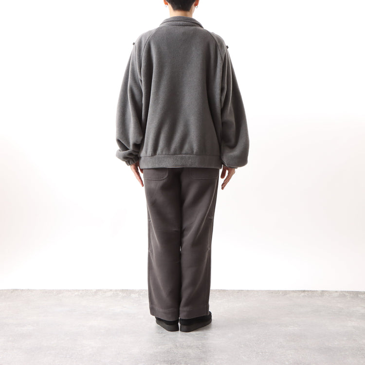 BAMME/ リサイクルポリエステル エコフリース ブリティッシュポリス ジップブルゾン オーバーサイズ ユニセックス