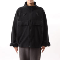 BAMME/ リサイクルポリエステル エコフリース ブリティッシュポリス ジップブルゾン オーバーサイズ ユニセックス