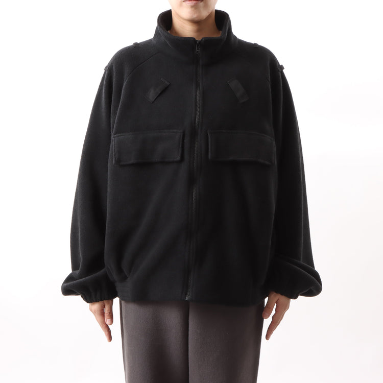 BAMME/ リサイクルポリエステル エコフリース ブリティッシュポリス ジップブルゾン オーバーサイズ ユニセックス