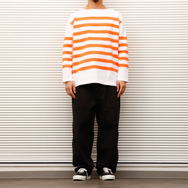 maillot / Panel Border Basque  MAK-23111 WHITE*WIDE HI ORANGE