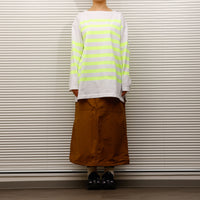 maillot / Panel Border Basque  MAK-23111 WHITE*WIDE HI WELLOW