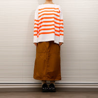 maillot / Panel Border Basque  MAK-23111 WHITE*WIDE HI ORANGE