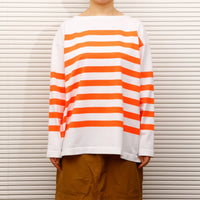 maillot / Panel Border Basque MAK-23111 WHITE*WIDE HI ORANGE 