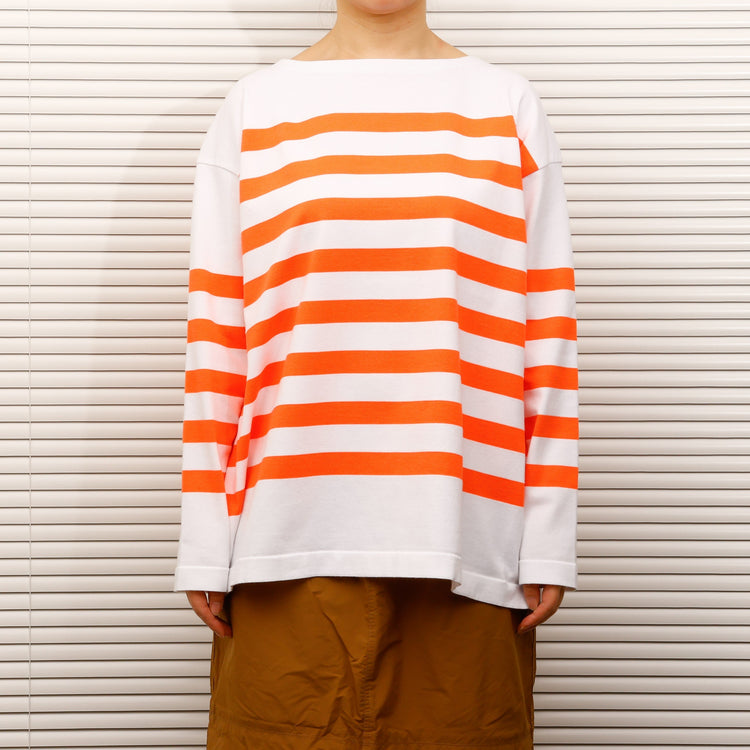 maillot / Panel Border Basque MAK-23111 WHITE*WIDE HI ORANGE 