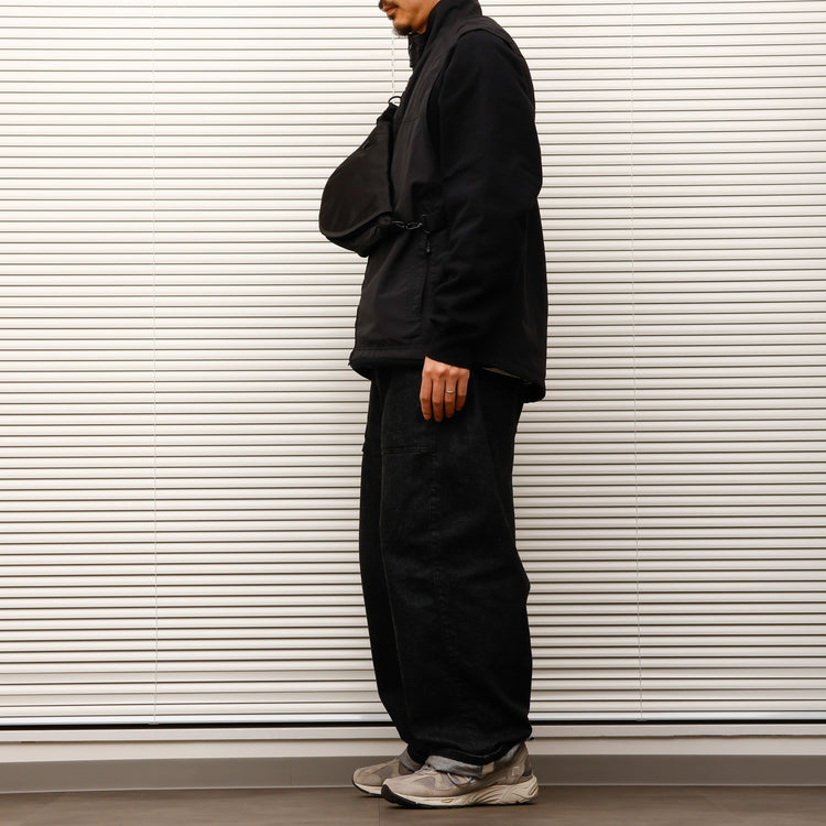 FADEN/ Destoryed U half moon bag「004_Janis」