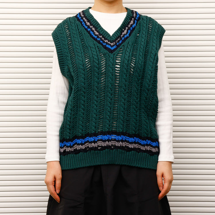 COOHEM  / SUKASHI TILDEN KNIT V/T GREEN