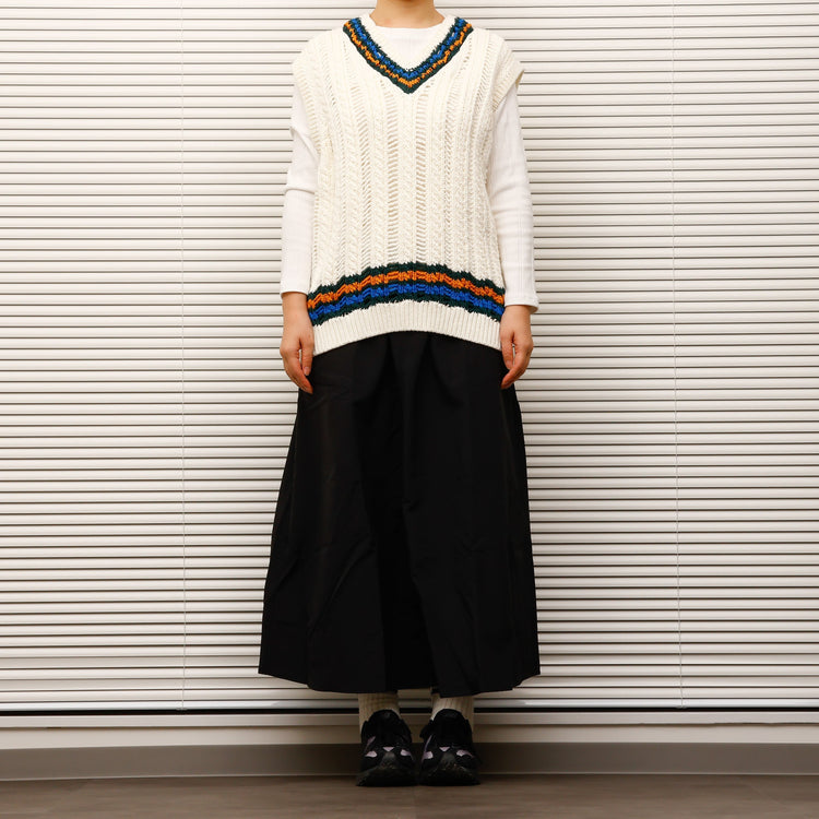 COOHEM  / SUKASHI TILDEN KNIT V/T WHITE