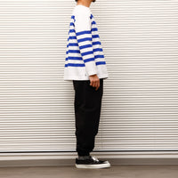 maillot / Panel Border Basque  MAK-23111 WHITE*WIDE ROYAL