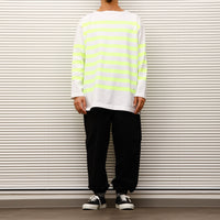 maillot / Panel Border Basque  MAK-23111 WHITE*WIDE HI WELLOW