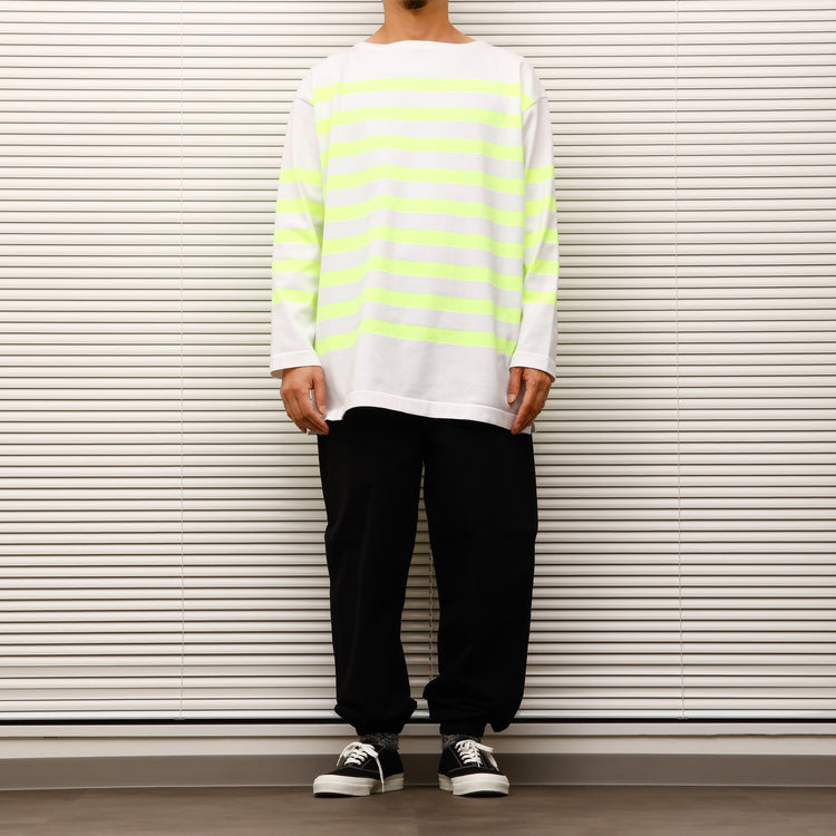 maillot / Panel Border Basque  MAK-23111 WHITE*WIDE HI WELLOW