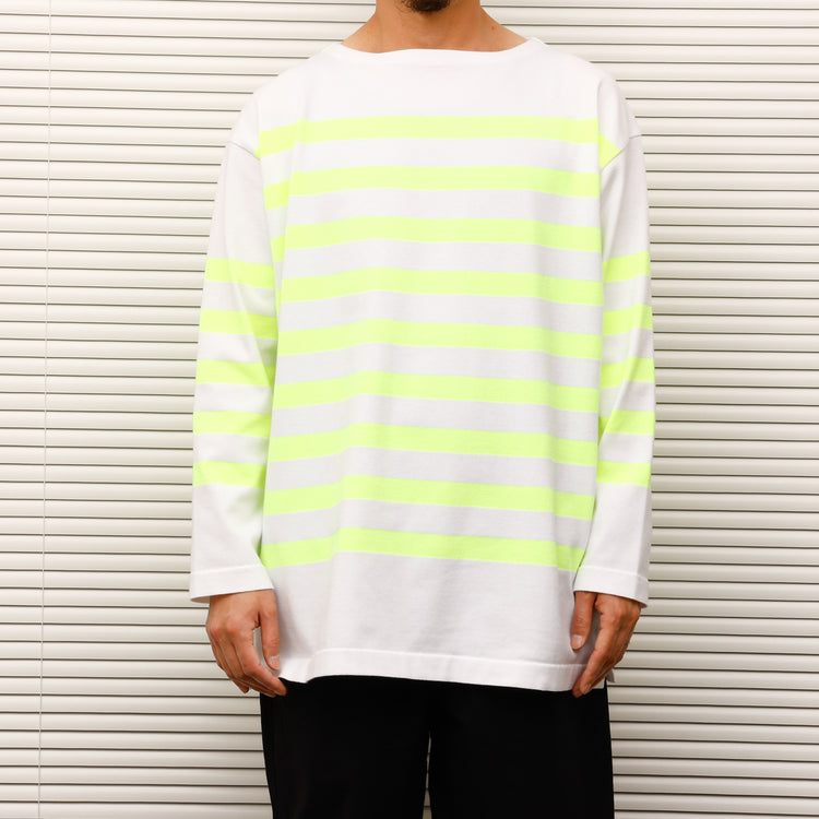 maillot / Panel Border Basque  MAK-23111 WHITE*WIDE HI WELLOW