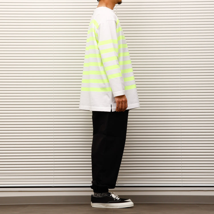 maillot / Panel Border Basque MAK-23111 WHITE*WIDE HI WELLOW 