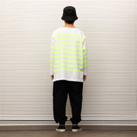 maillot / Panel Border Basque  MAK-23111 WHITE*WIDE HI WELLOW