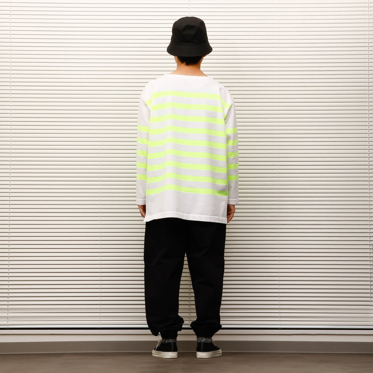 maillot / Panel Border Basque  MAK-23111 WHITE*WIDE HI WELLOW