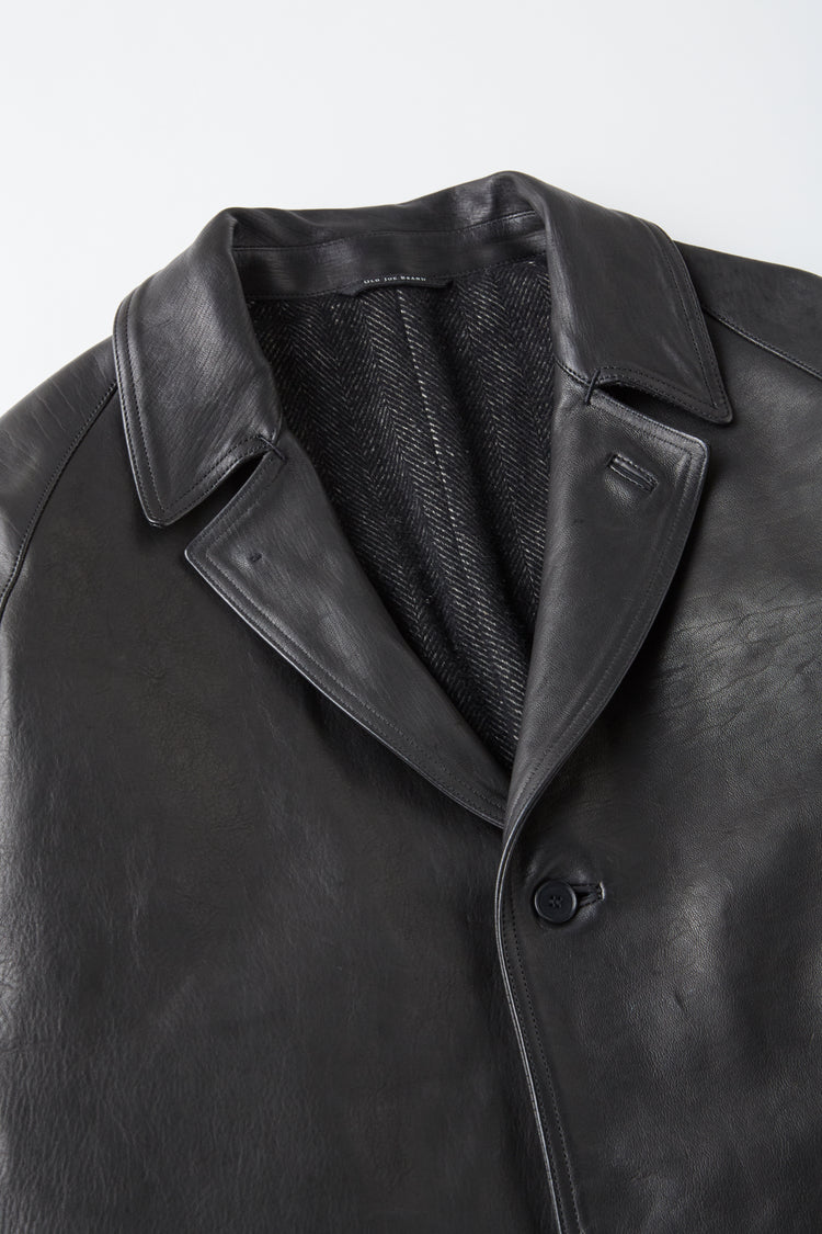 OLD JOE BRAND   PATINA HORSE-HIDE VEHICLE COAT 262OJ-JK22 PATINA BLACK