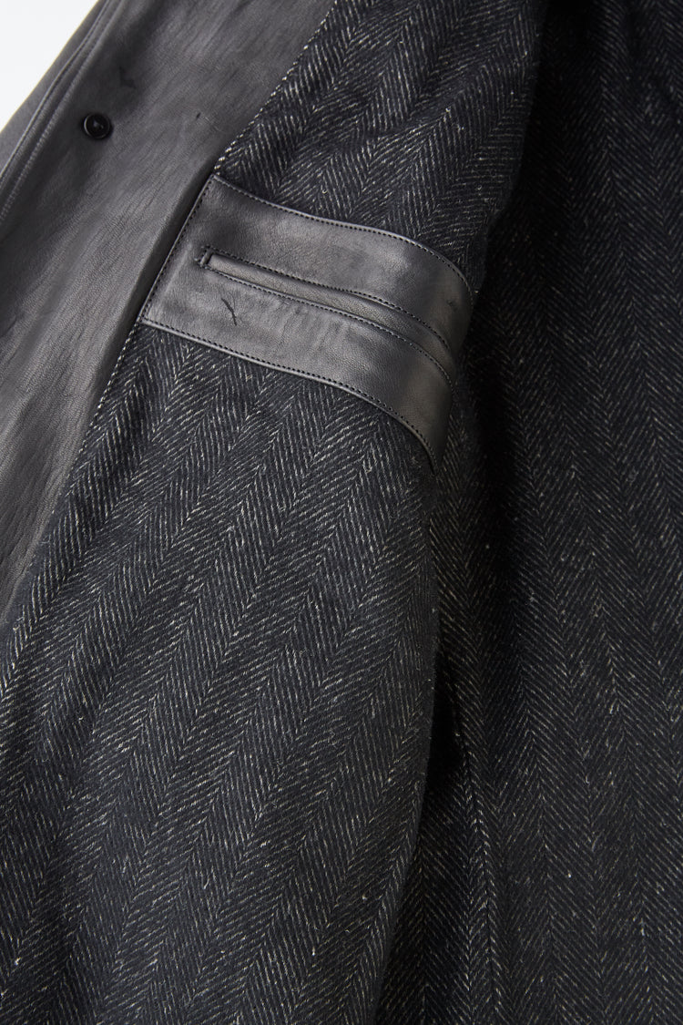 OLD JOE BRAND   PATINA HORSE-HIDE VEHICLE COAT 262OJ-JK22 PATINA BLACK