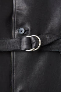 OLD JOE BRAND   PATINA HORSE-HIDE VEHICLE COAT 262OJ-JK22 PATINA BLACK