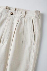 OLD JOE BRAND FRONT TUCK ARMY TROUSER NATURAL