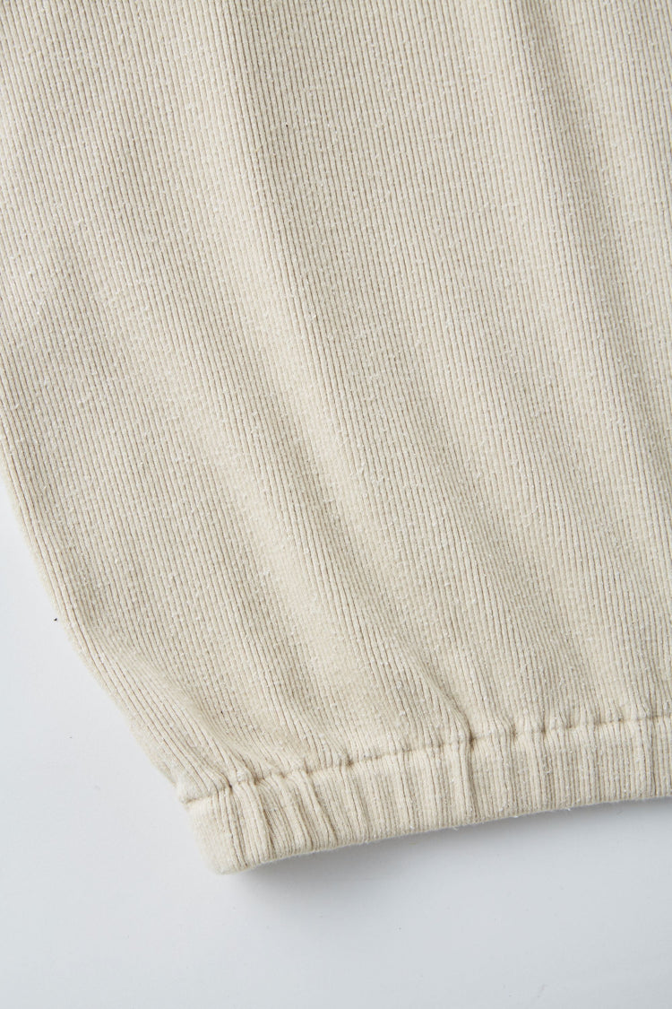 OLD JOE BRAND   QUATER ZIP SILK NEP RIBED SHIRTS FOG