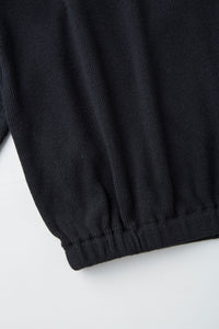 OLD JOE BRAND   V-NECK SILK NEP RIBED TOPS FOG