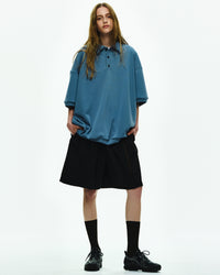 UNTRACE Knee Shorts _263 BLACK/DARK BROWN