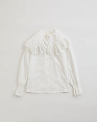 THE SHINZONE / LACE COLLAR BLOUSE 01 WHITE