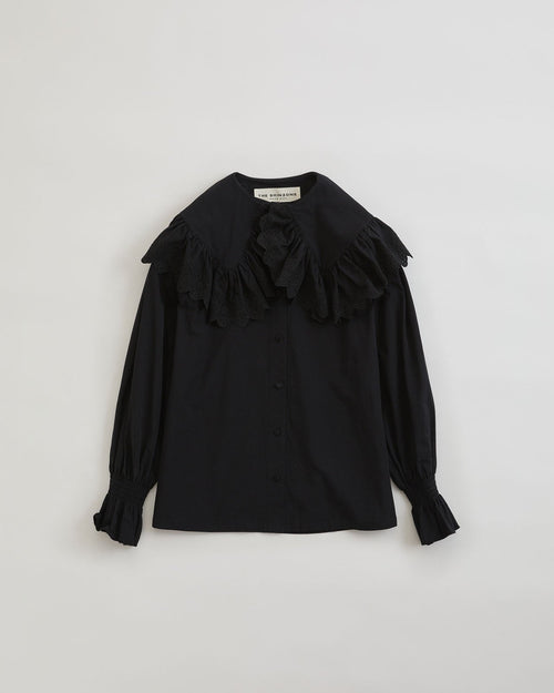 THE SHINZONE / LACE COLLAR BLOUSE 07 BLACK