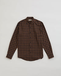THE SHINZONE / PECK CHECKED SHIRT 85 NAVY