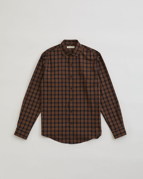 THE SHINZONE / PECK CHECKED SHIRT 85 NAVY
