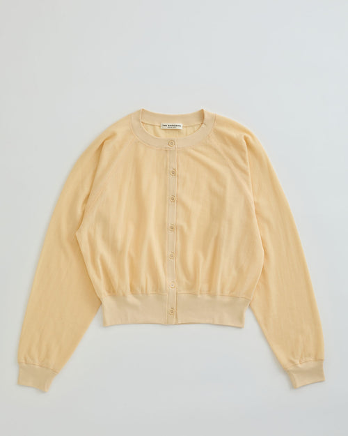 THE SHINZONE SHEER LONG SLEEVES CARDIGAN 51 LIGHT YELLOW